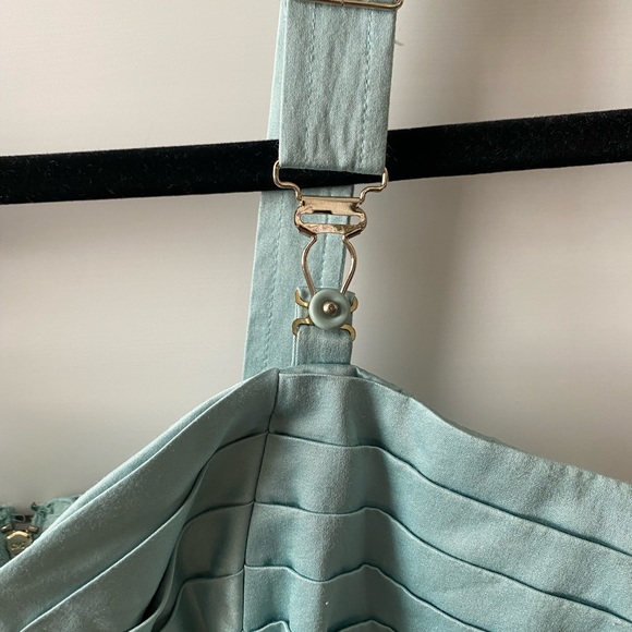 Jean-Paul Gaultier 2000s Deadstock Teal Crisscross Cocktail Dress - Picture 3 of 4